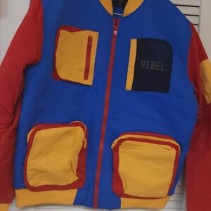 Rebel Men's Colorblock Jacket - Blue, Red, Yellow